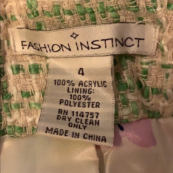 EUC lined jacket ribbon sleeves 4 button closure - Picture 6 of 15